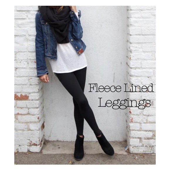 High Waisted Fleece Lined Leggings - Picture 2 of 6